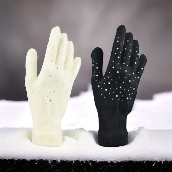 Ladies Elegance Jewelled Gloves