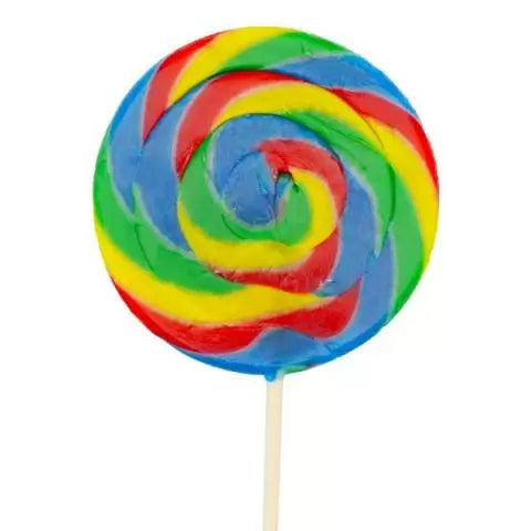 Large Round Rainbow Lollipops